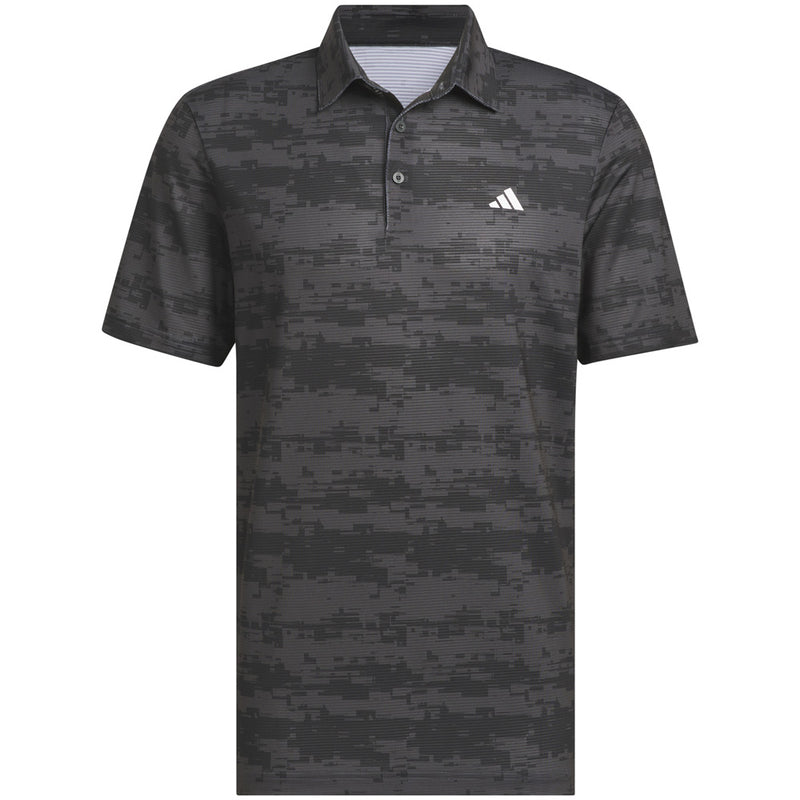 adidas Ultimate365 HEAT.RDY Stripe Polo Shirt - Carbon/Black