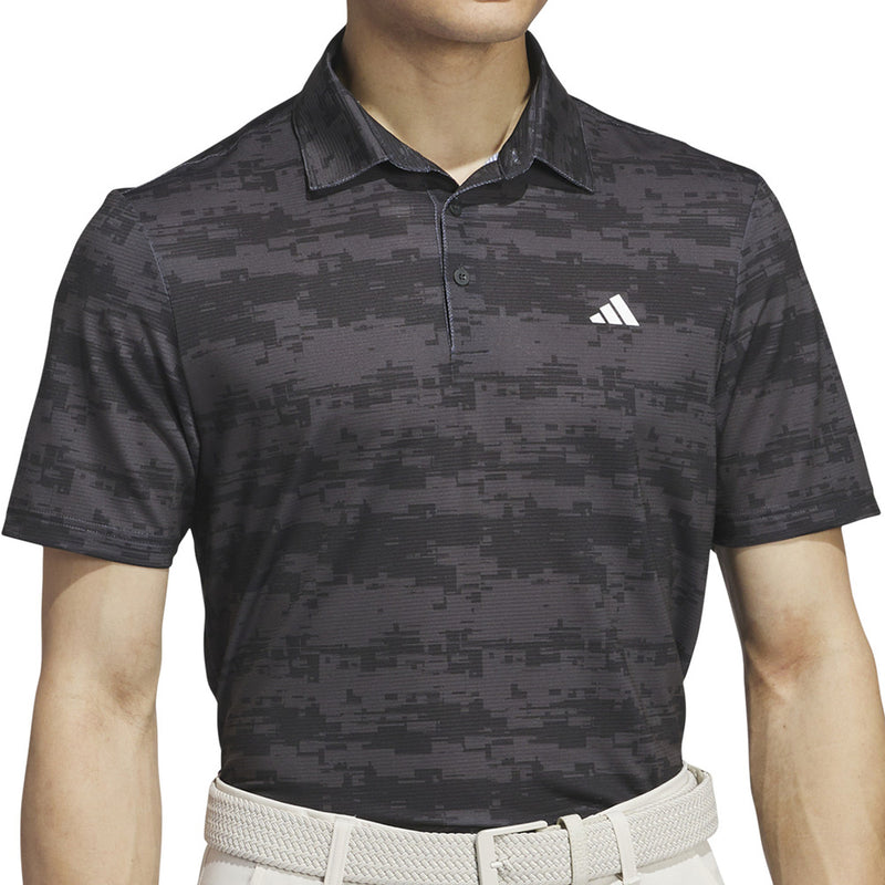 adidas Ultimate365 HEAT.RDY Stripe Polo Shirt - Carbon/Black