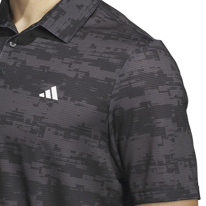 adidas Ultimate365 HEAT.RDY Stripe Polo Shirt - Carbon/Black