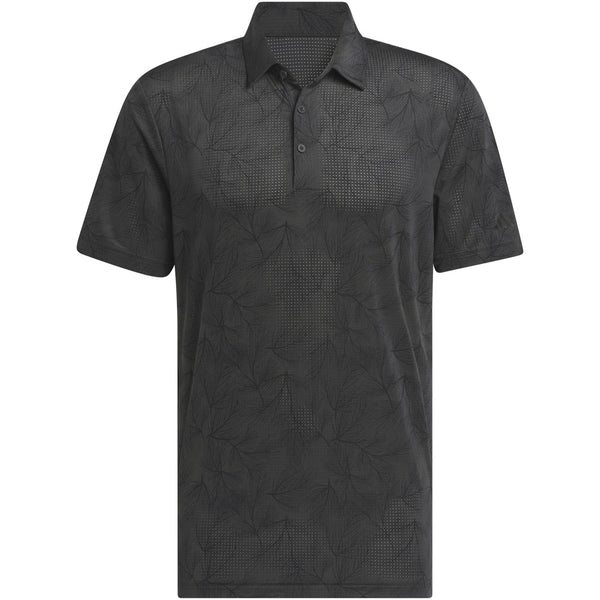 adidas Ultimate365 Mesh Print Polo Shirt - Carbon/Black