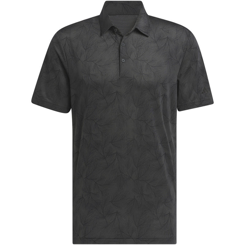 adidas Ultimate365 Mesh Print Polo Shirt - Carbon/Black