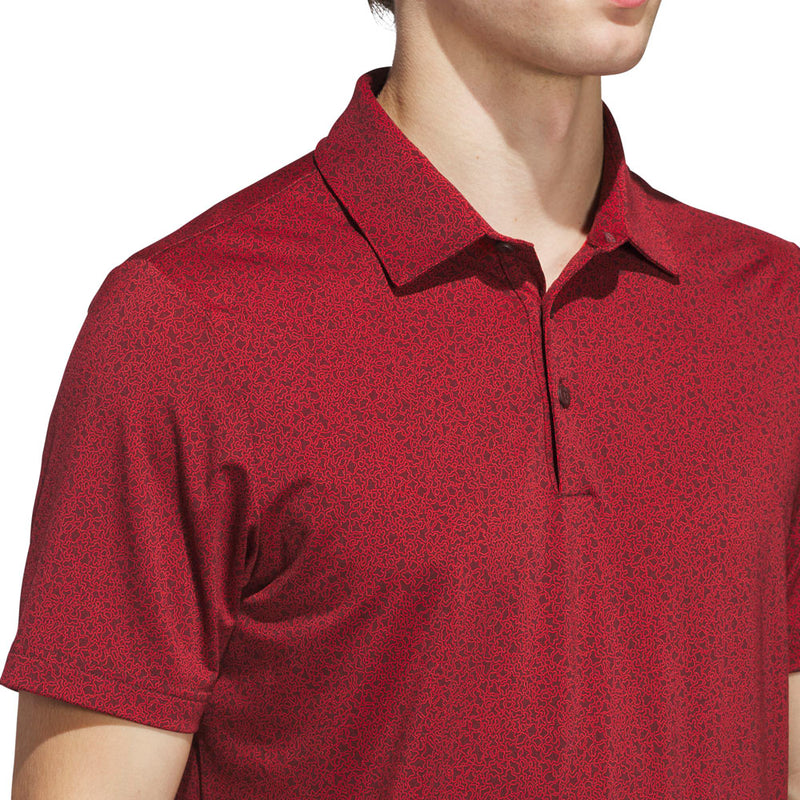 adidas Ultimate365 Mini Bunker Polo Shirt - Aurora Ruby