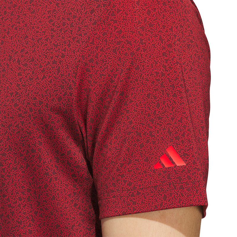 adidas Ultimate365 Mini Bunker Polo Shirt - Aurora Ruby