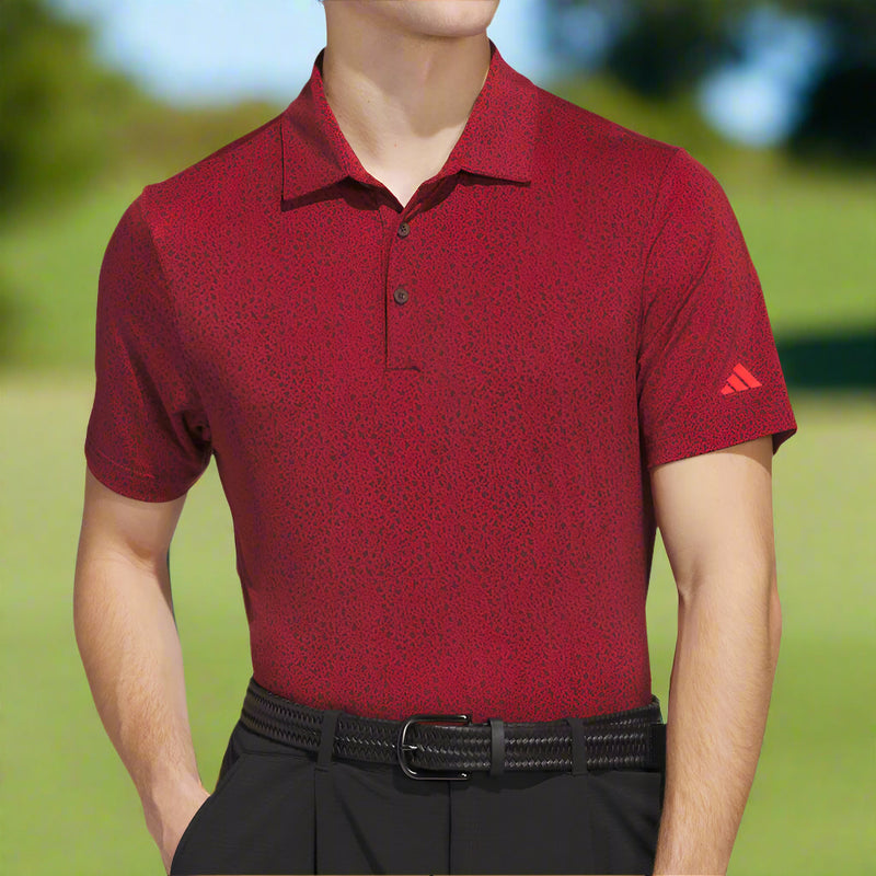 adidas Ultimate365 Mini Bunker Polo Shirt - Aurora Ruby