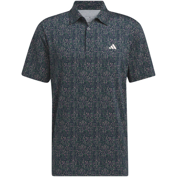 adidas Ultimate365 Power Grid Print Polo Shirt - Collegiate Navy