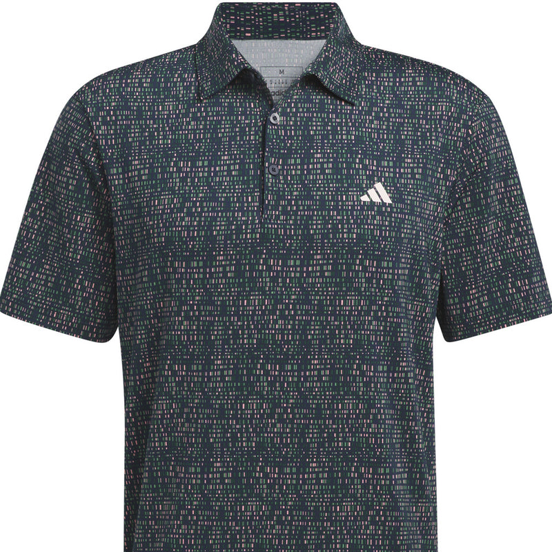 adidas Ultimate365 Power Grid Print Polo Shirt - Collegiate Navy