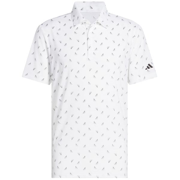 adidas Ultimate365 Printed Mesh Polo Shirt - White/Black