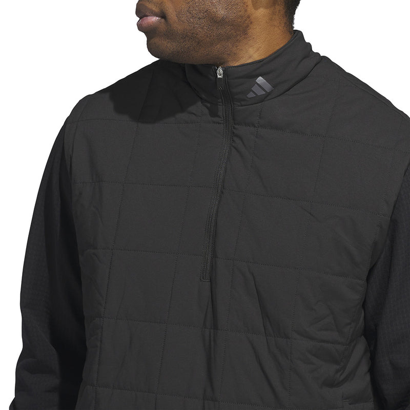 adidas Ultimate365 Quilted DWR 1/2 Zip Pullover - Black