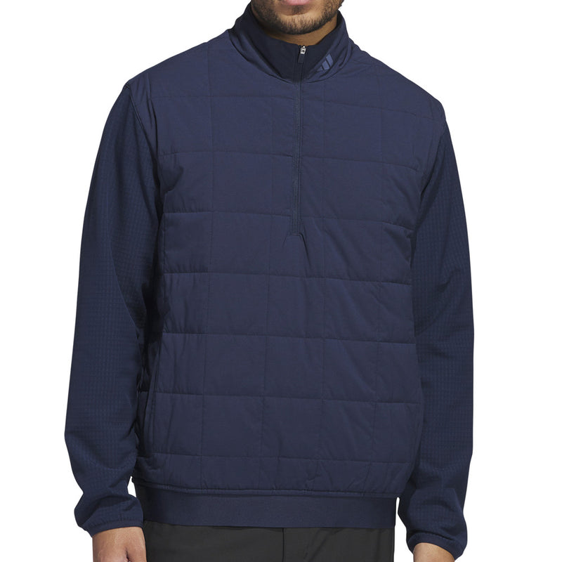 adidas Ultimate365 Quilted DWR 1/2 Zip Pullover - Collegiate Navy