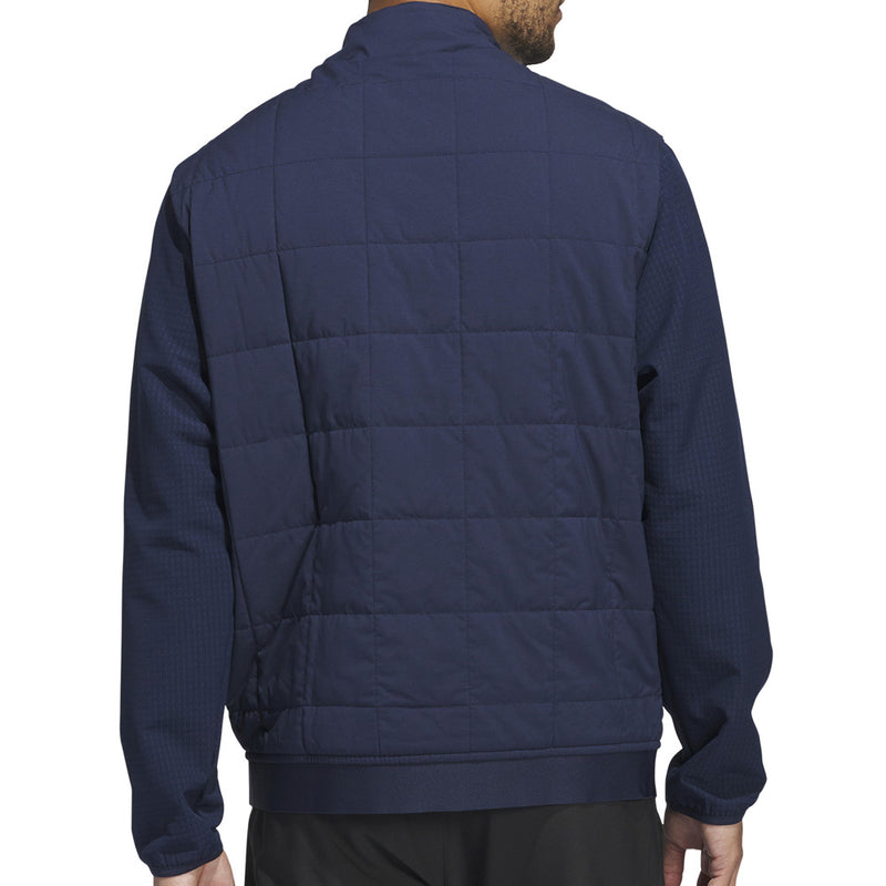 adidas Ultimate365 Quilted DWR 1/2 Zip Pullover - Collegiate Navy