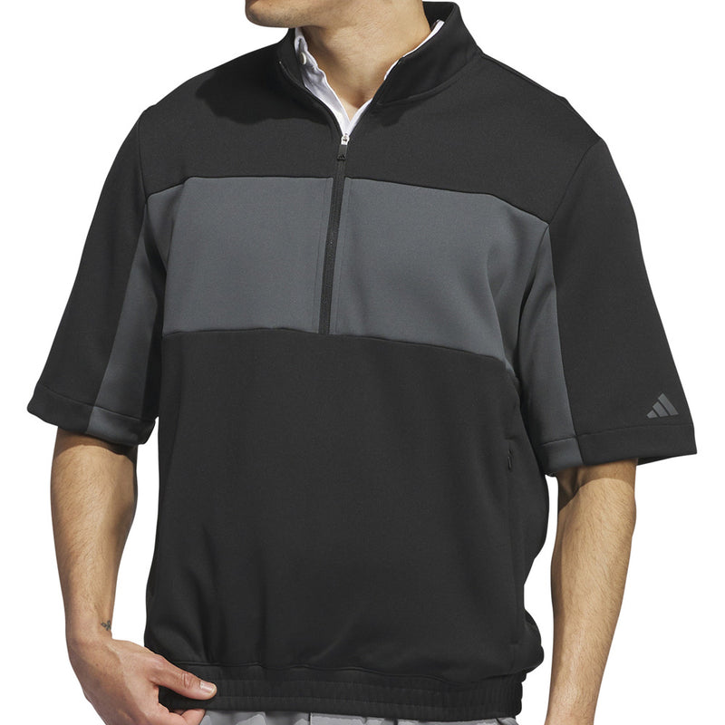 adidas Ultimate365 Short Sleeve 1/2 Zip Pullover - Black