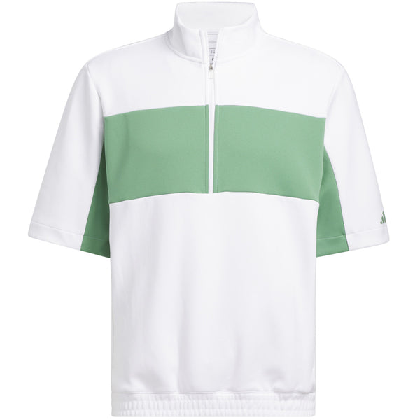 adidas Ultimate365 Short Sleeve 1/2 Zip Pullover - White