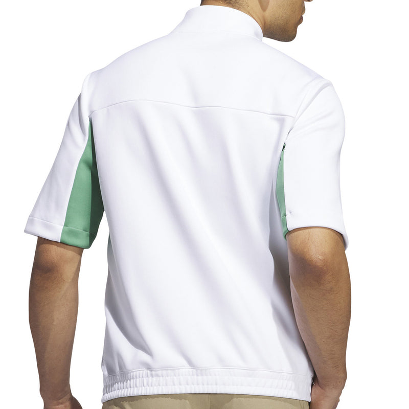 adidas Ultimate365 Short Sleeve 1/2 Zip Pullover - White