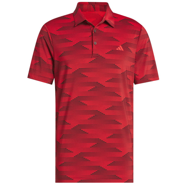 adidas Ultimate365 Speed Stripe Polo - Aurora Ruby/Pure Ruby