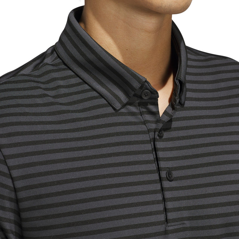 adidas Ultimate365 Stripe Polo Shirt - Black/Carbon