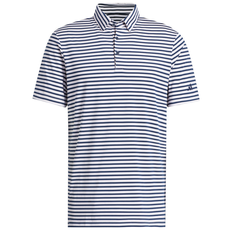 adidas Ultimate365 Stripe Polo Shirt - White/Collegiate Navy