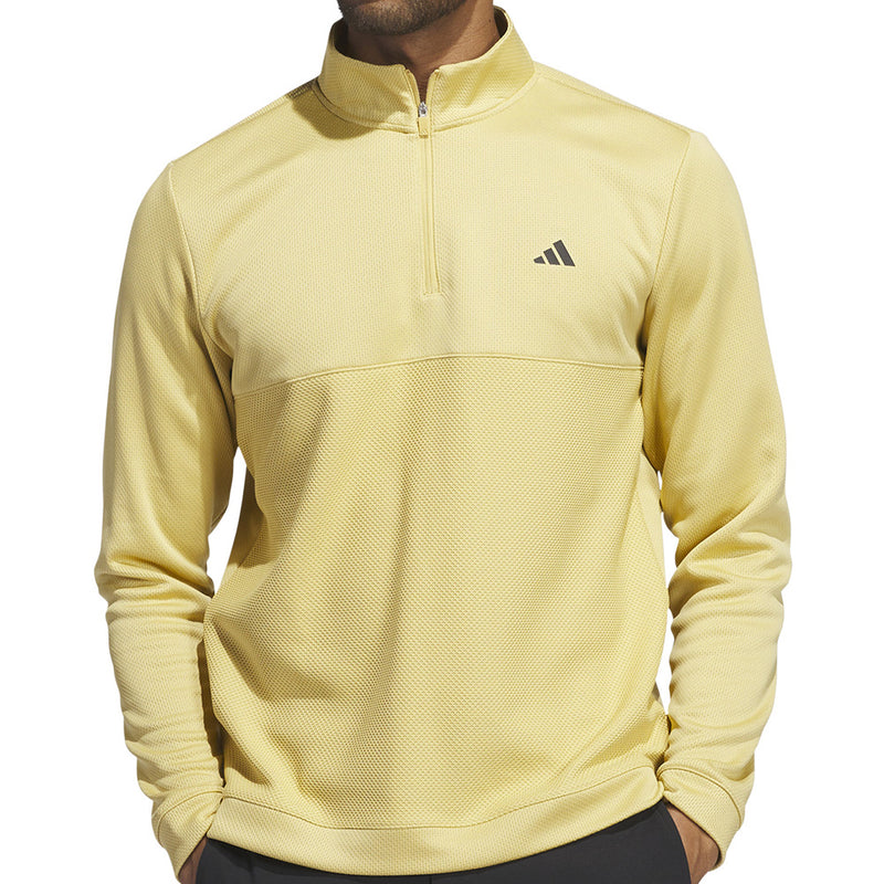 adidas Ultimate365 Textured 1/4 Zip Pullover - Oat