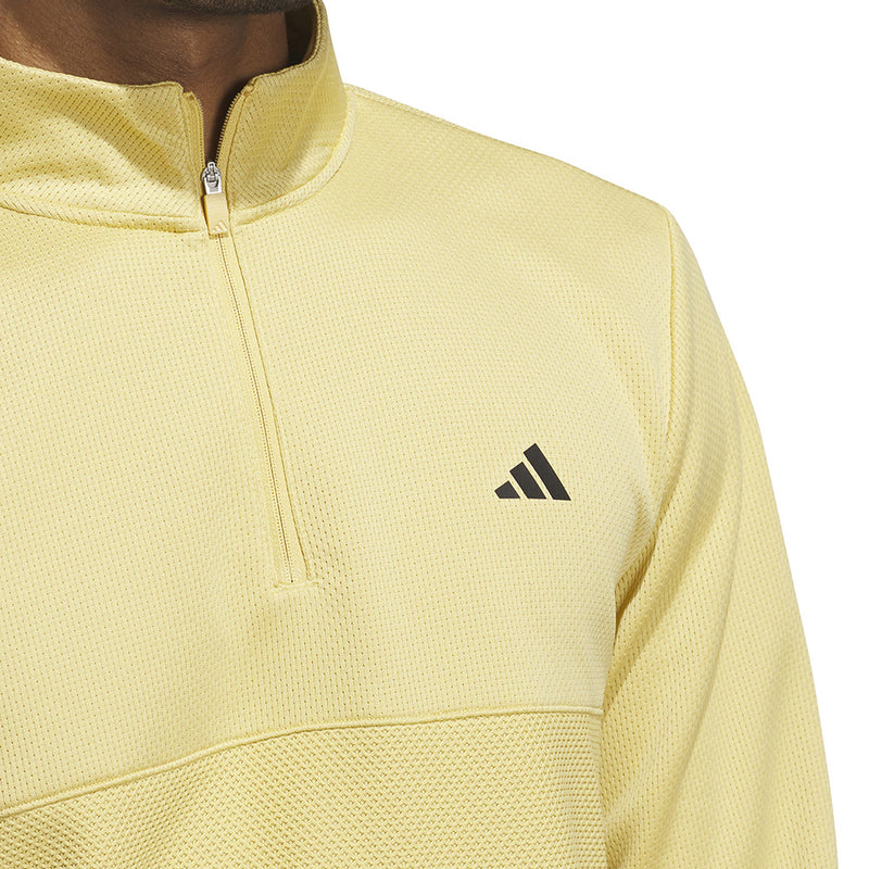 adidas Ultimate365 Textured 1/4 Zip Pullover - Oat