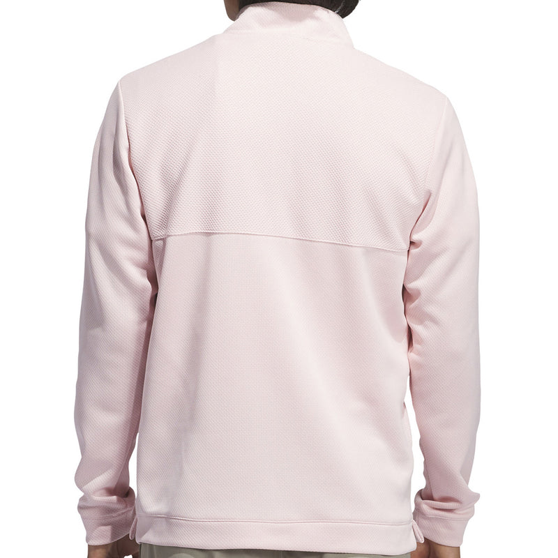 adidas Ultimate365 Textured 1/4 Zip Pullover - Sandy Pink