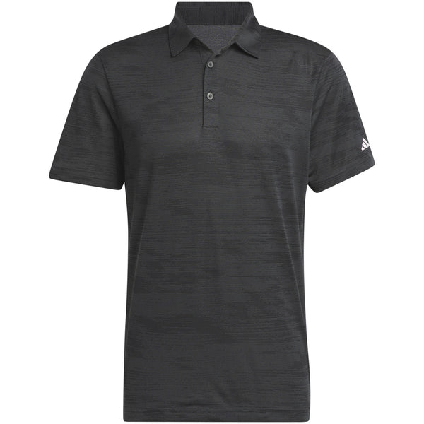 adidas Ultimate365 Textured Stripe Polo Shirt - Carbon/Black