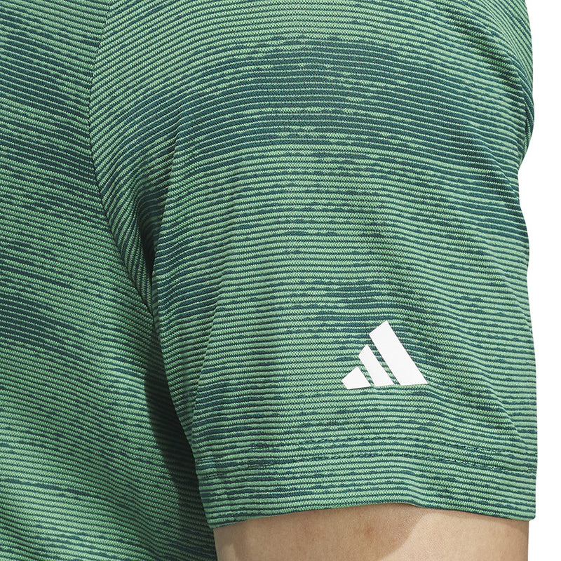 adidas Ultimate365 Textured Stripe Polo Shirt - Preloved Green/Collegiate Green