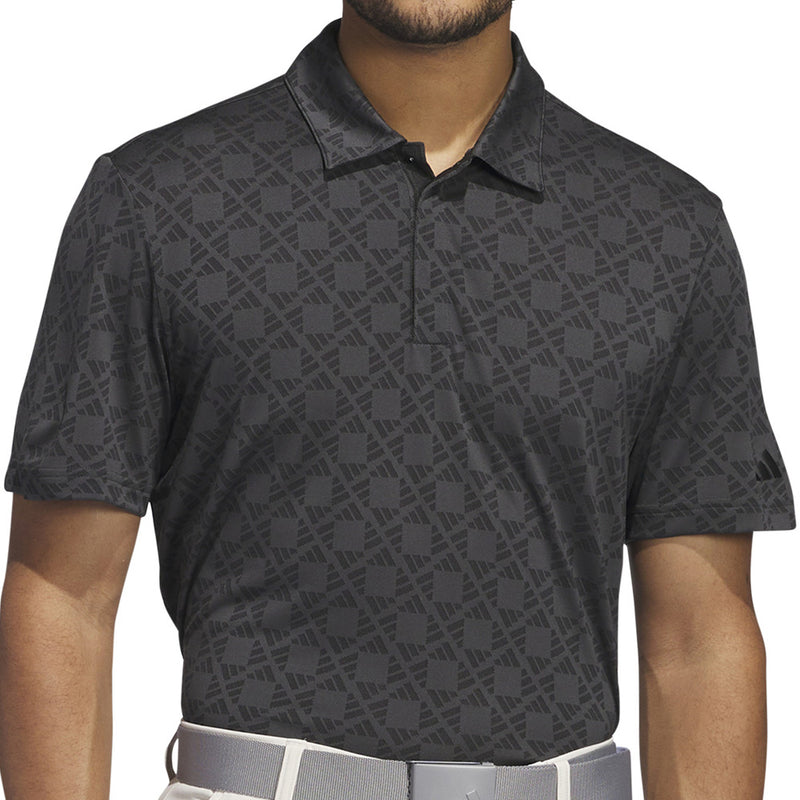 adidas Ultimate365 Tour HEAT.RDY Jacquard Polo Shirt - Black