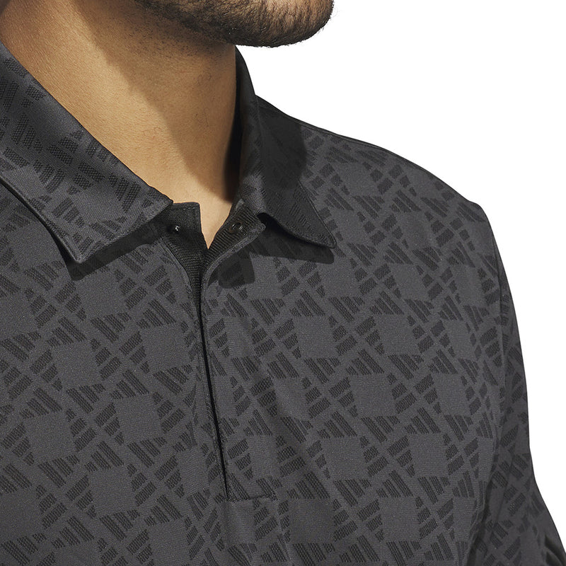 adidas Ultimate365 Tour HEAT.RDY Jacquard Polo Shirt - Black