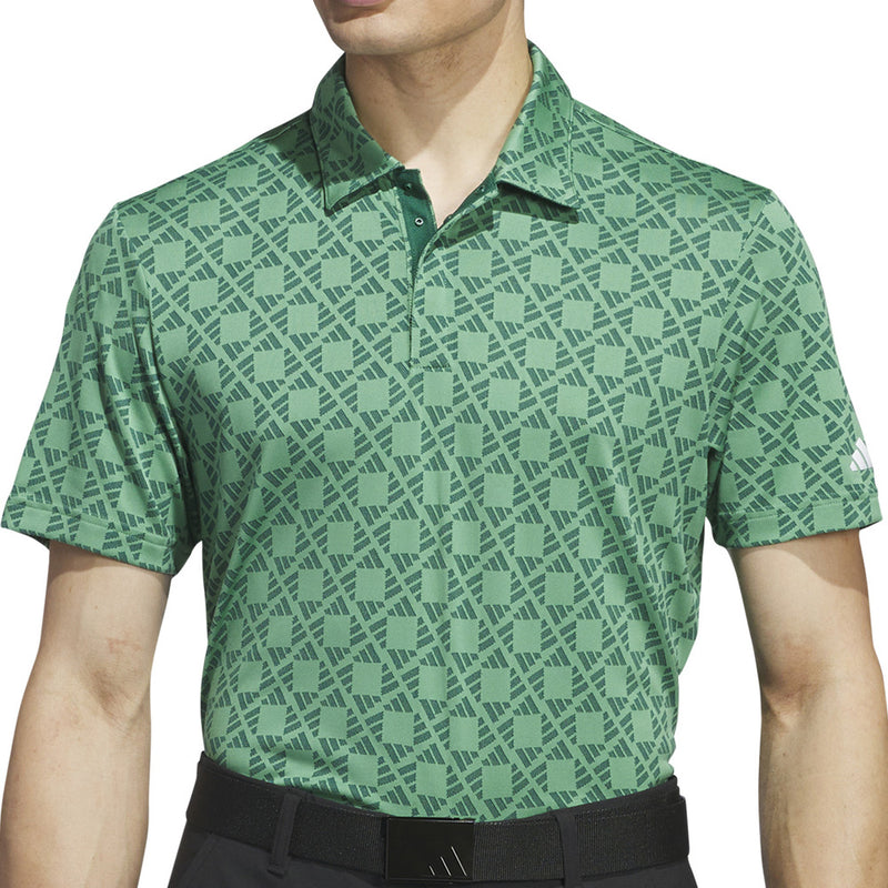 adidas Ultimate365 Tour HEAT.RDY Jacquard Polo Shirt - Collegiate Green