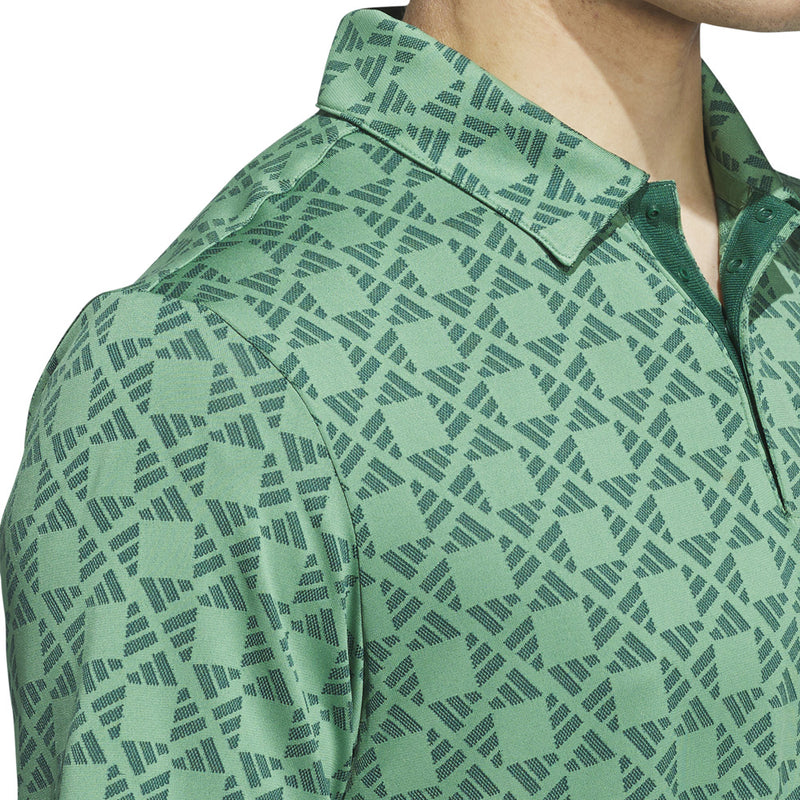 adidas Ultimate365 Tour HEAT.RDY Jacquard Polo Shirt - Collegiate Green