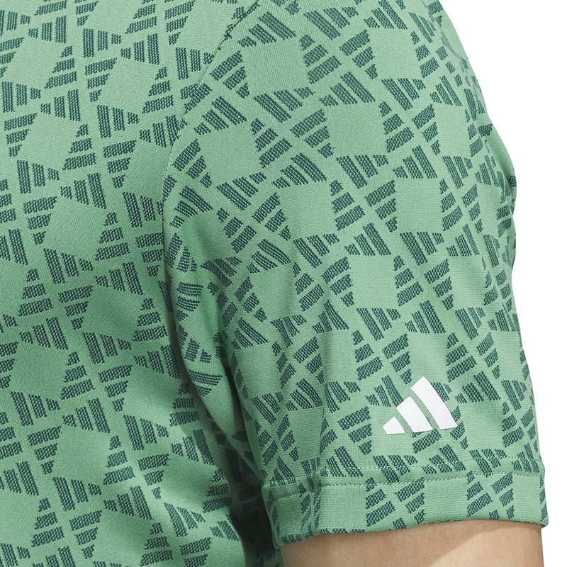 adidas Ultimate365 Tour HEAT.RDY Jacquard Polo Shirt - Collegiate Green