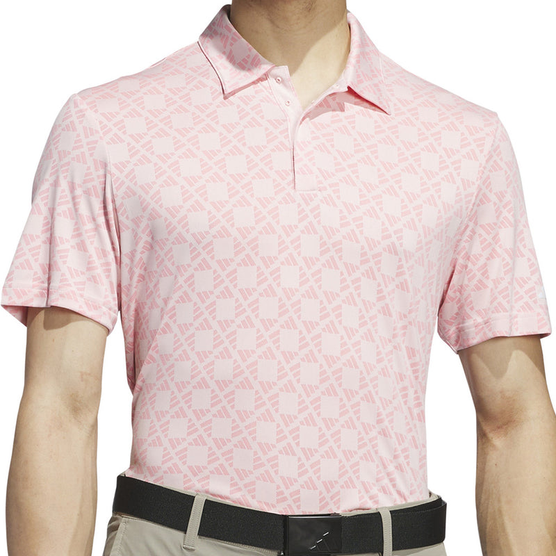 adidas Ultimate365 Tour HEAT.RDY Jacquard Polo Shirt - Sandy Pink