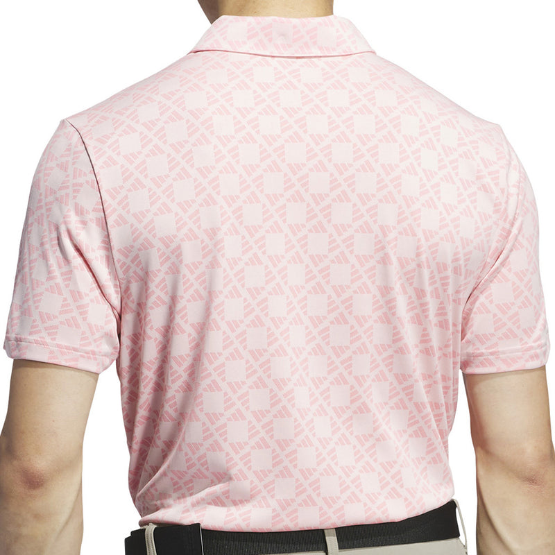 adidas Ultimate365 Tour HEAT.RDY Jacquard Polo Shirt - Sandy Pink