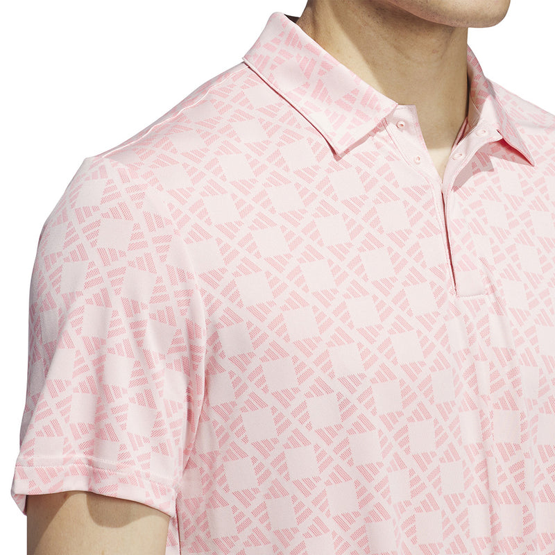 adidas Ultimate365 Tour HEAT.RDY Jacquard Polo Shirt - Sandy Pink