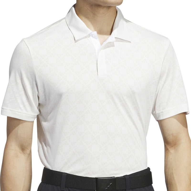 adidas Ultimate365 Tour HEAT.RDY Jacquard Polo Shirt - White