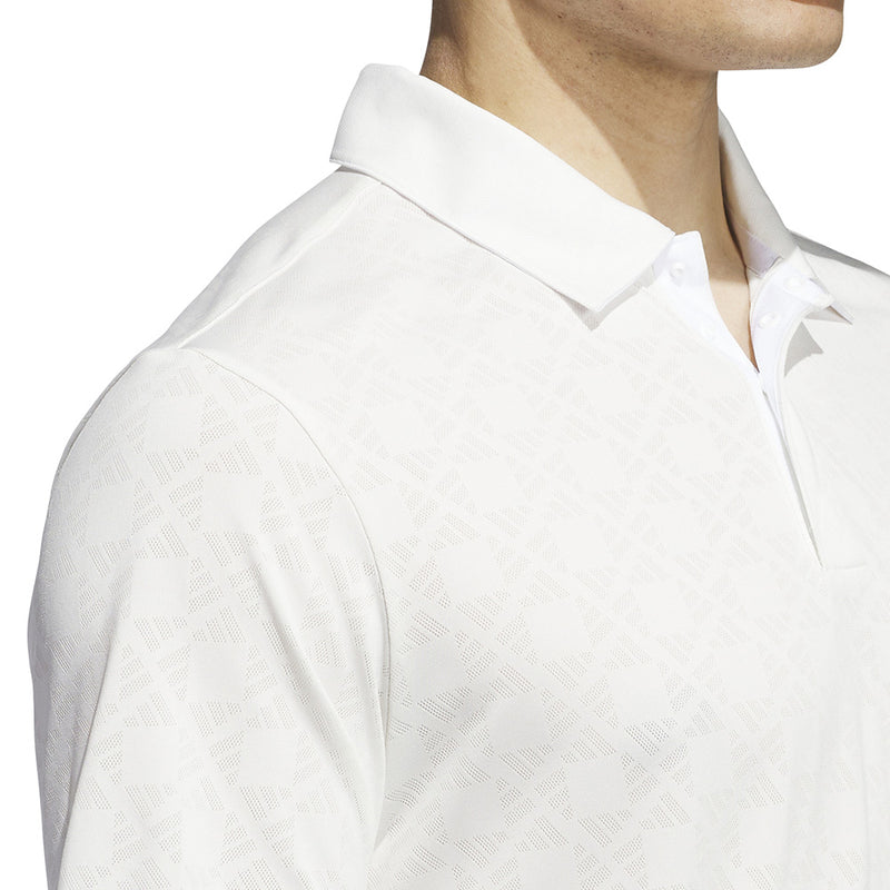 adidas Ultimate365 Tour HEAT.RDY Jacquard Polo Shirt - White