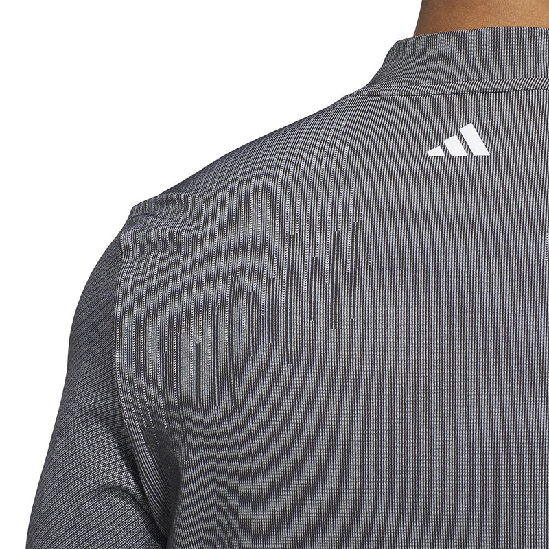 adidas Ultimate365 Tour Primeknit Long Sleeve Polo Shirt - Black