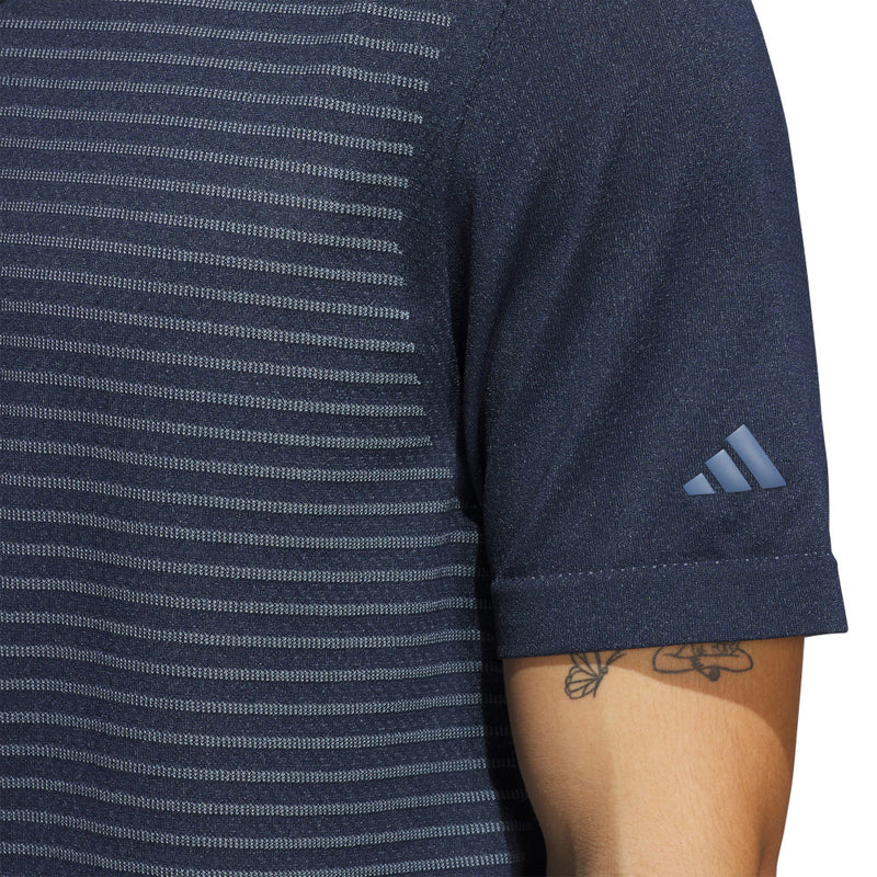 adidas Ultimate365 Tour Seamless Stripe Polo Shirt - Collegiate Navy