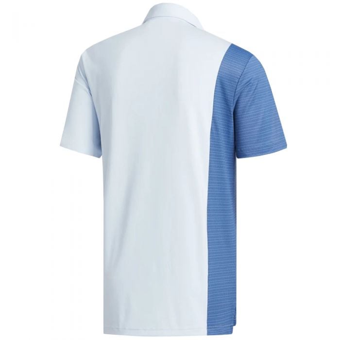 adidas Ultimate365 Blocked Print Polo Shirt - Sky Tint/Trace Royal/Collegiate Navy