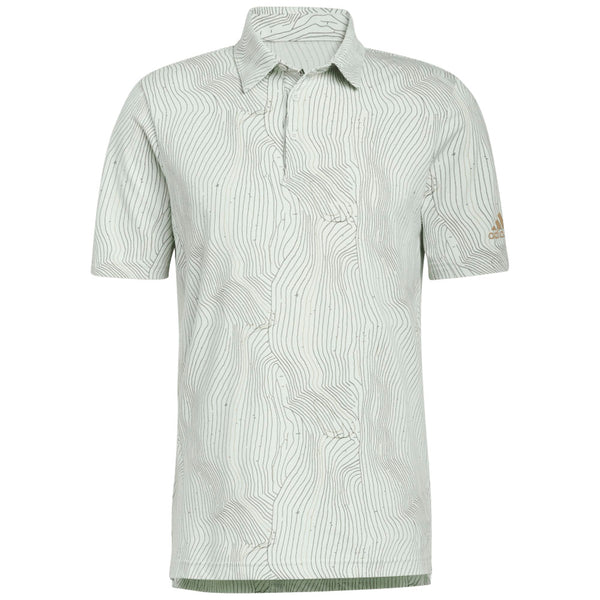 adidas Course Map Polo Shirt - Linen Green Mel/Shadow Green/Hemp