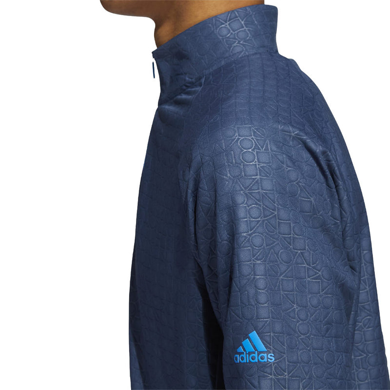 adidas Deboss 1/4 Zip Sweatshirt - Crew Navy