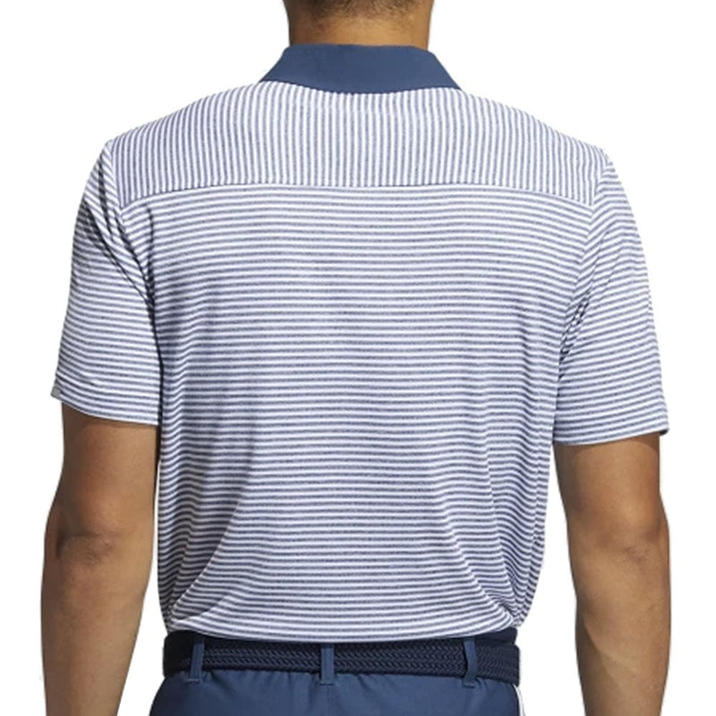 adidas HEAT.RDY Micro-Stripe Polo Shirt - Crew Navy/White