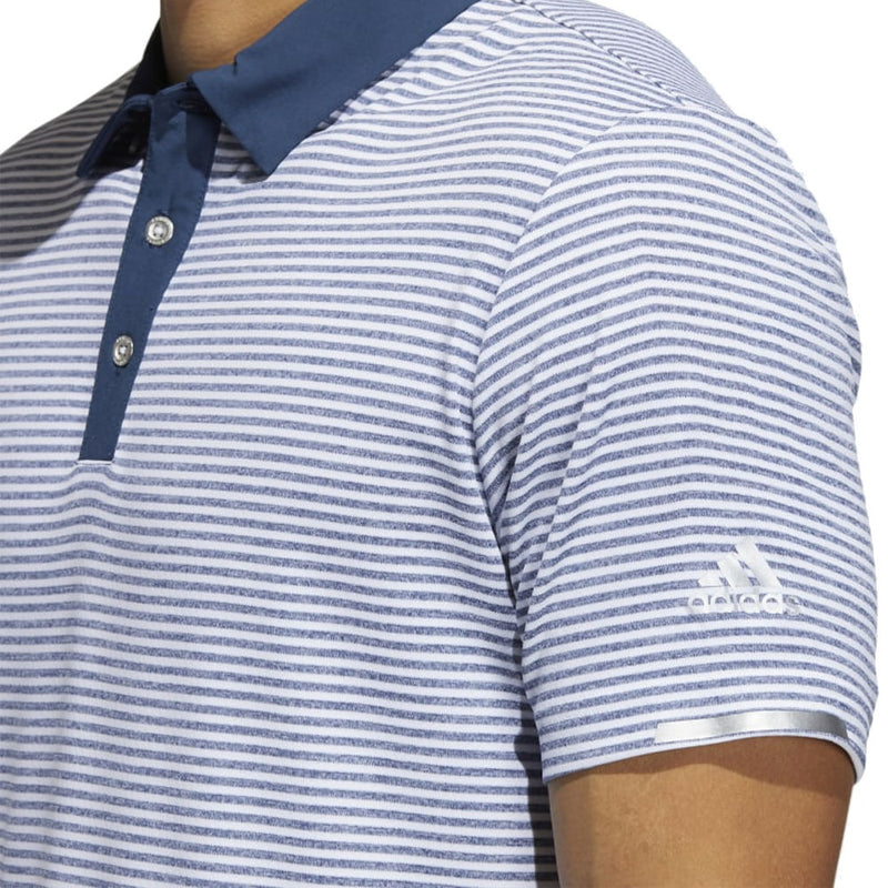 adidas HEAT.RDY Micro-Stripe Polo Shirt - Crew Navy/White