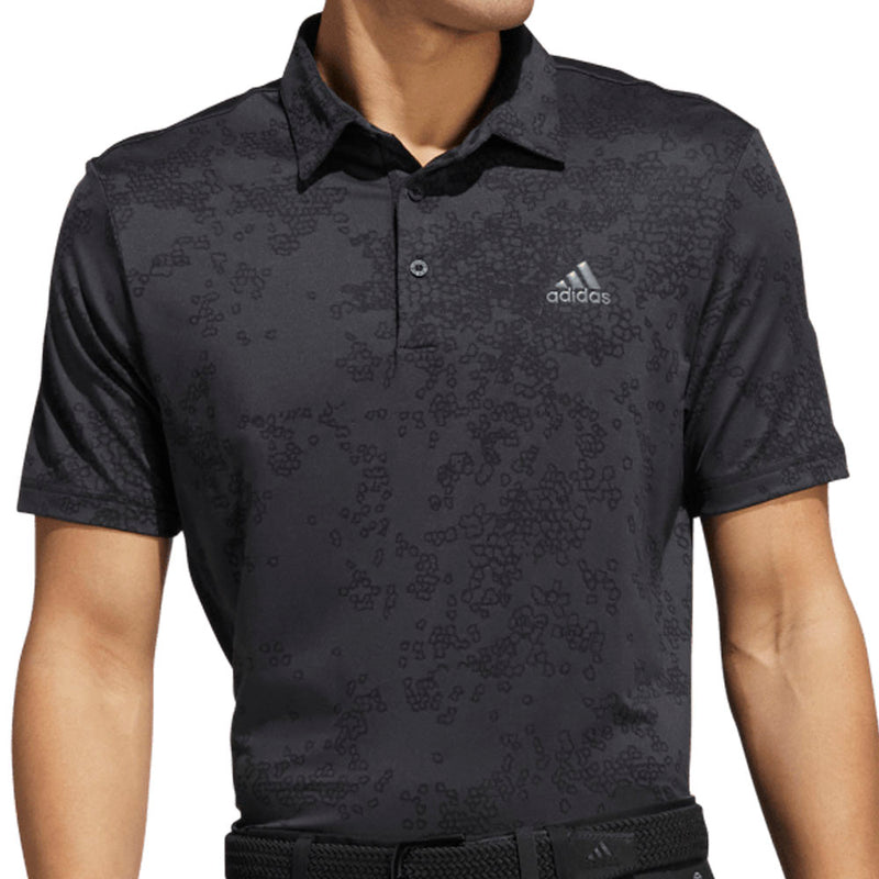 adidas Jacquard Polo Shirt - Carbon/Black