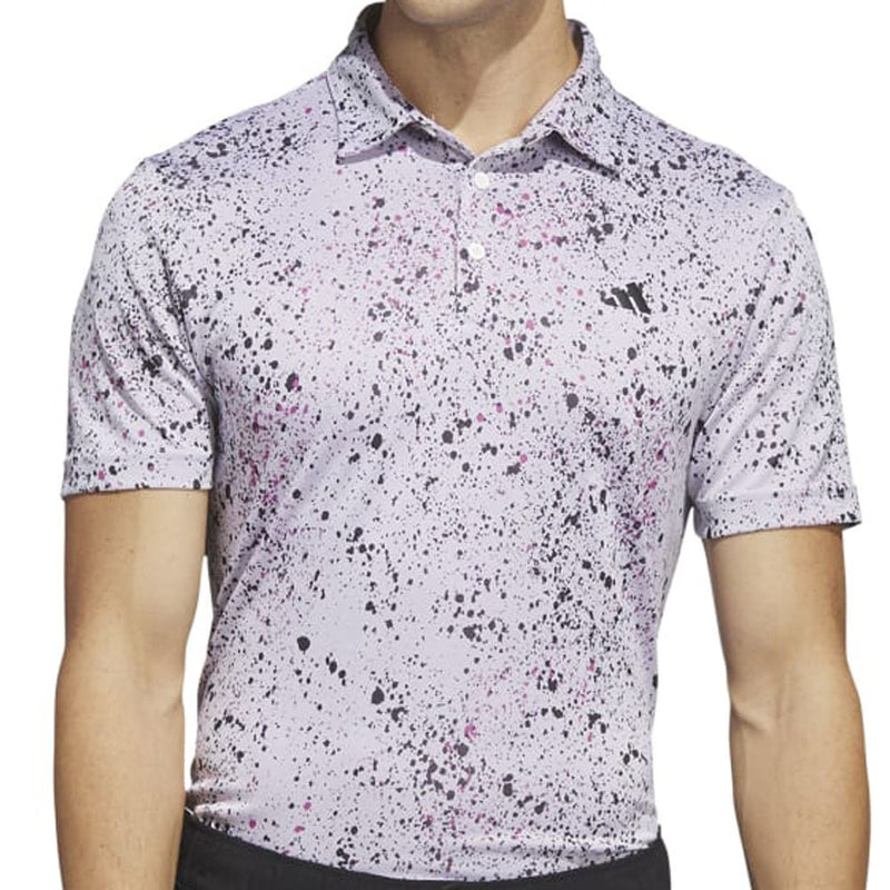 adidas Jacquard Polo Shirt - White/Black/Lucid Fuchsia