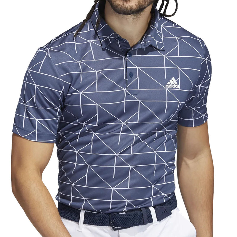 adidas Jacquard Primegreen Polo Shirt - Crew Navy/White