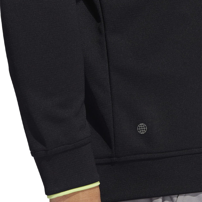 adidas Lightweight 1/4 Zip Pullover - Black/Pulse Lime