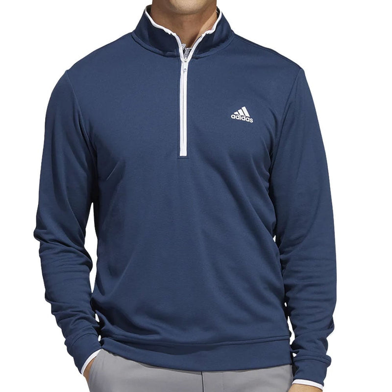 adidas Lightweight 1/4 Zip Pullover - Crew Navy/White