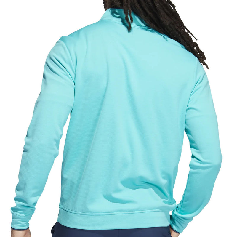 adidas Lightweight 1/4 Zip Pullover - Semi Mint Rush/Crew Navy