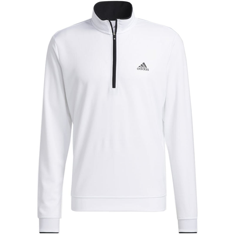 adidas Lightweight 1/4 Zip Pullover - White