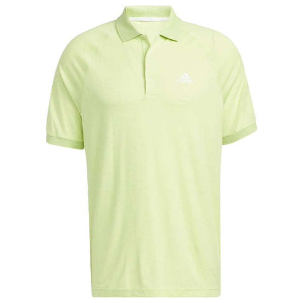 adidas Moss Stitch Jacquard Polo Shirt - Pulse Lime/White